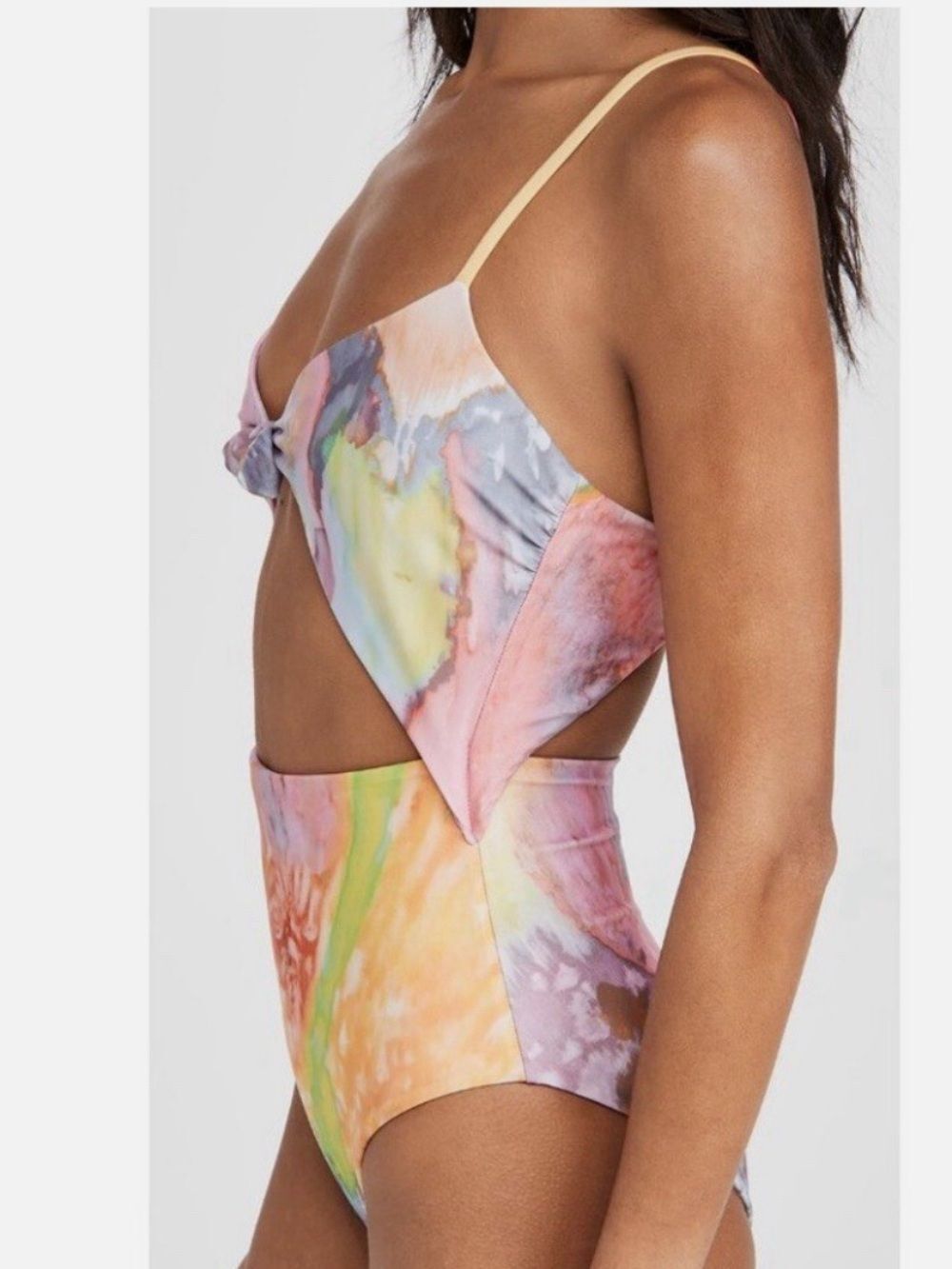 Mara Hoffman Kia Tie Front One Piece Tie Dye - Picture 2 of 6